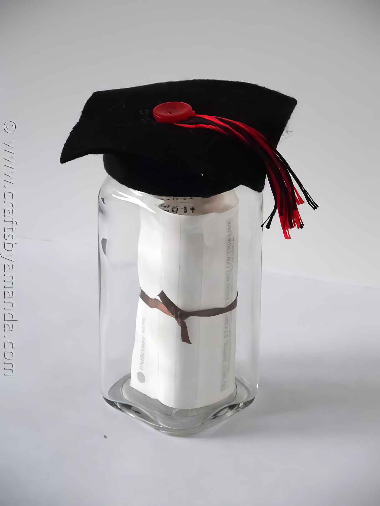 Make a College Graduation Cap Gift Jar