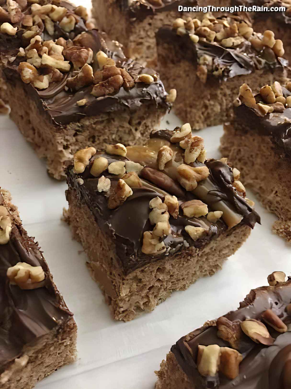 Caramel Turtle Rice Krispie Treats Recipe