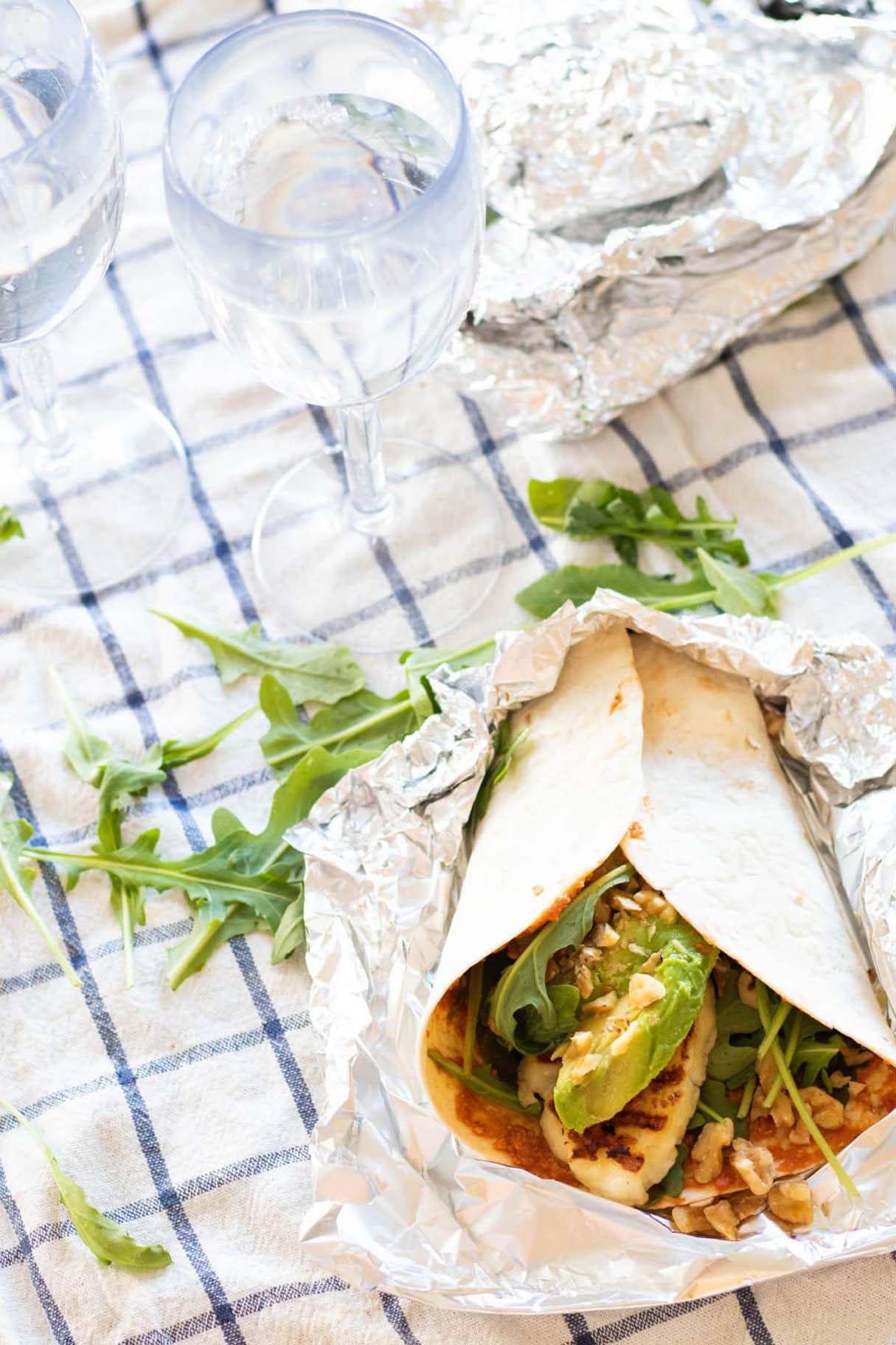 Easy Halloumi Wraps [Vegetarian]