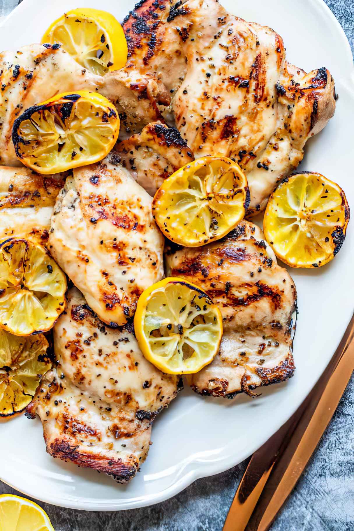 Grilled Lemon Pepper Chicken Thighs