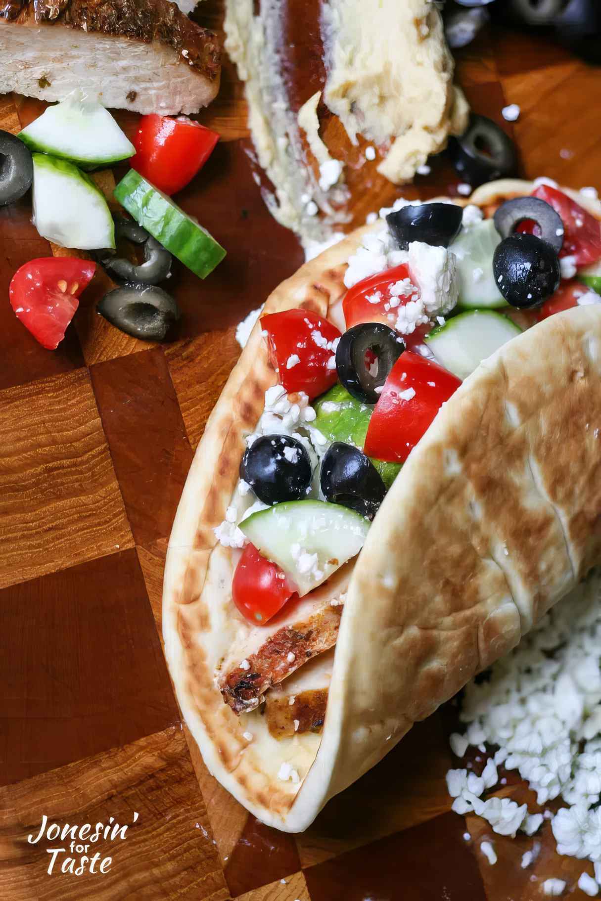 Israeli Spice Rub Grilled Chicken Pitas