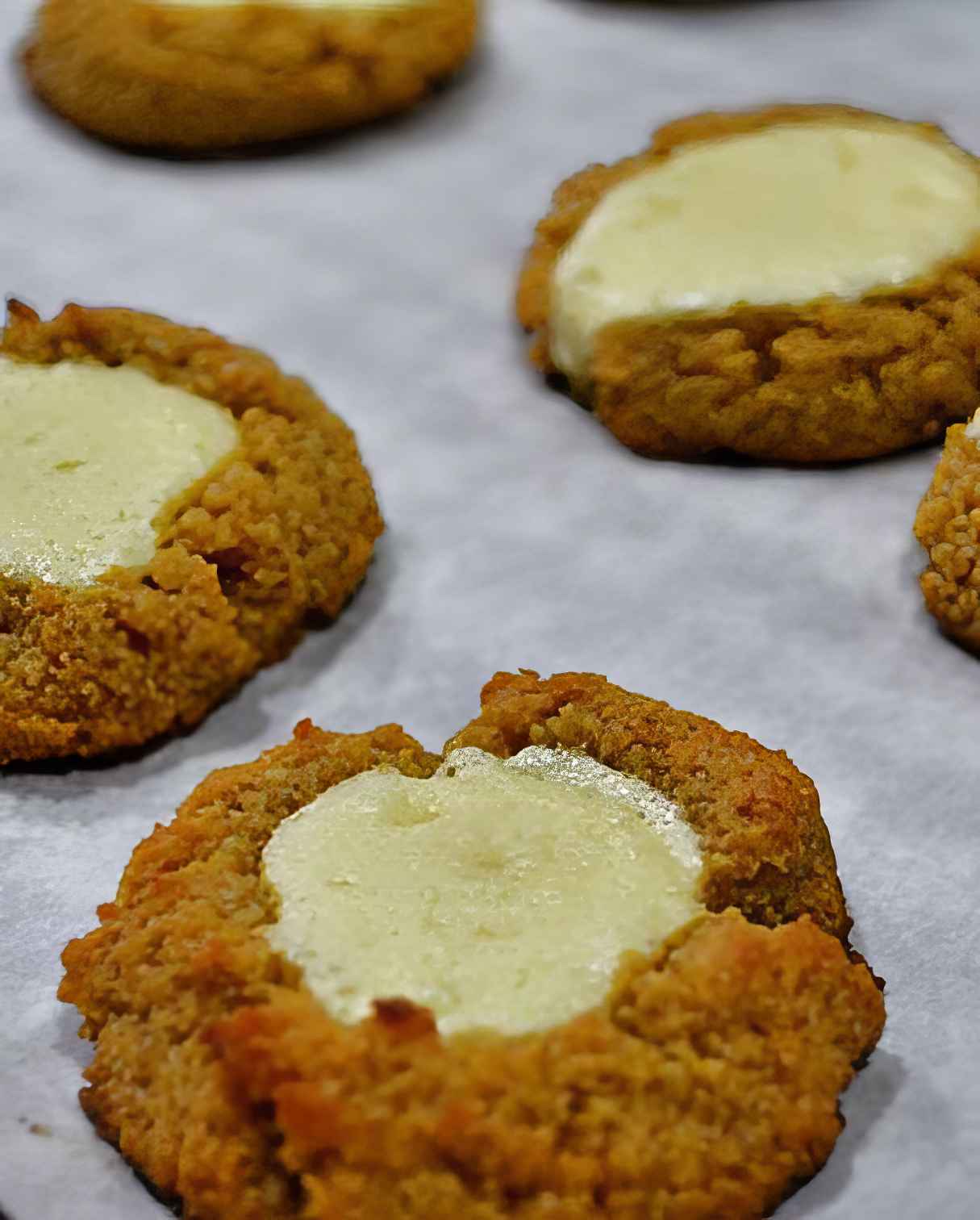 Keto Pumpkin Cheesecake Thumbprint Cookies