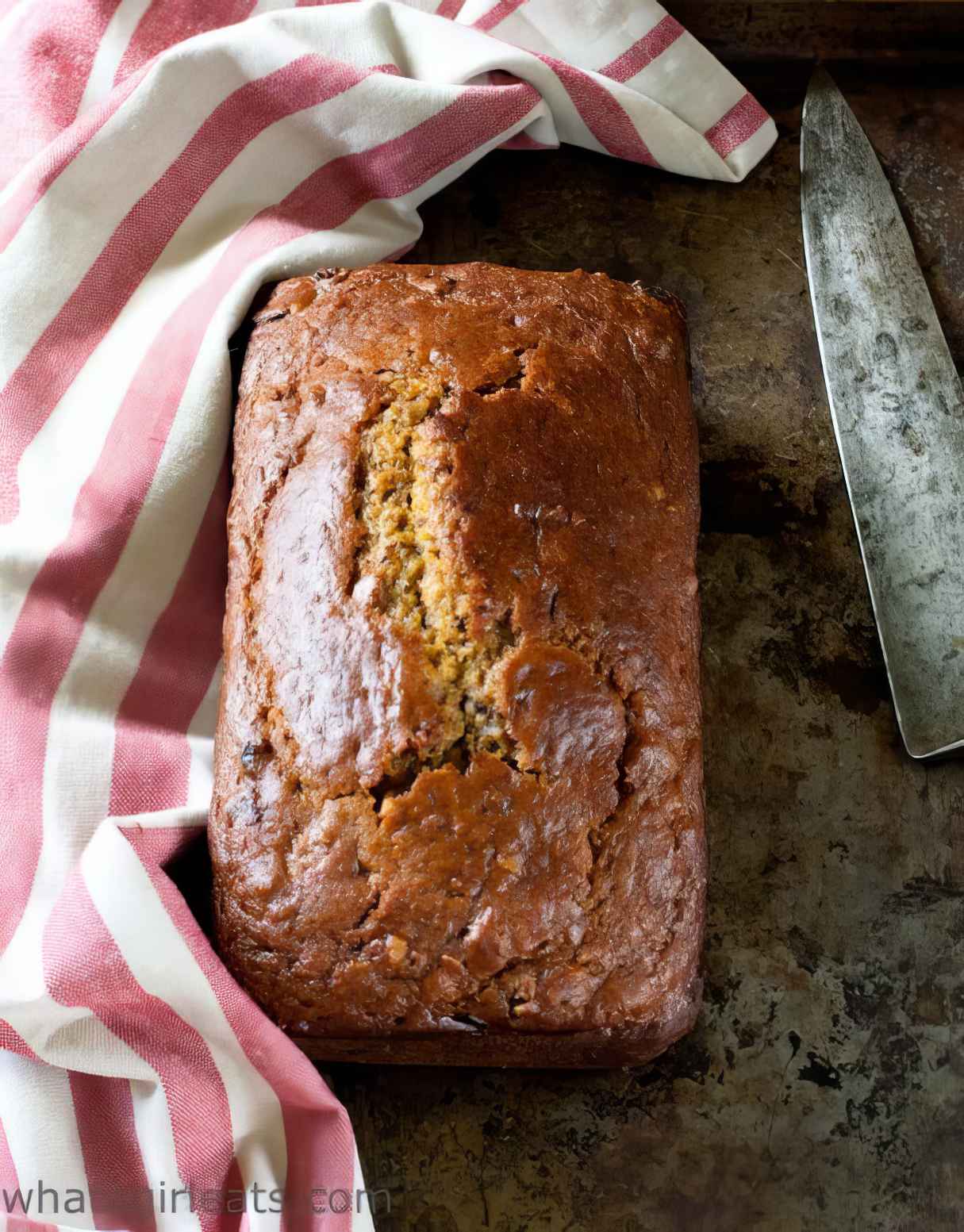 Pumpkin Bread With Cranberries and Walnuts