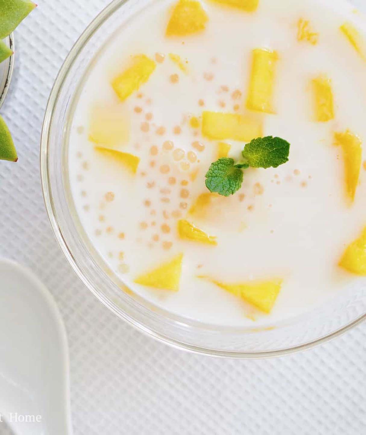 Coconut Mango Sago Dessert Soup
