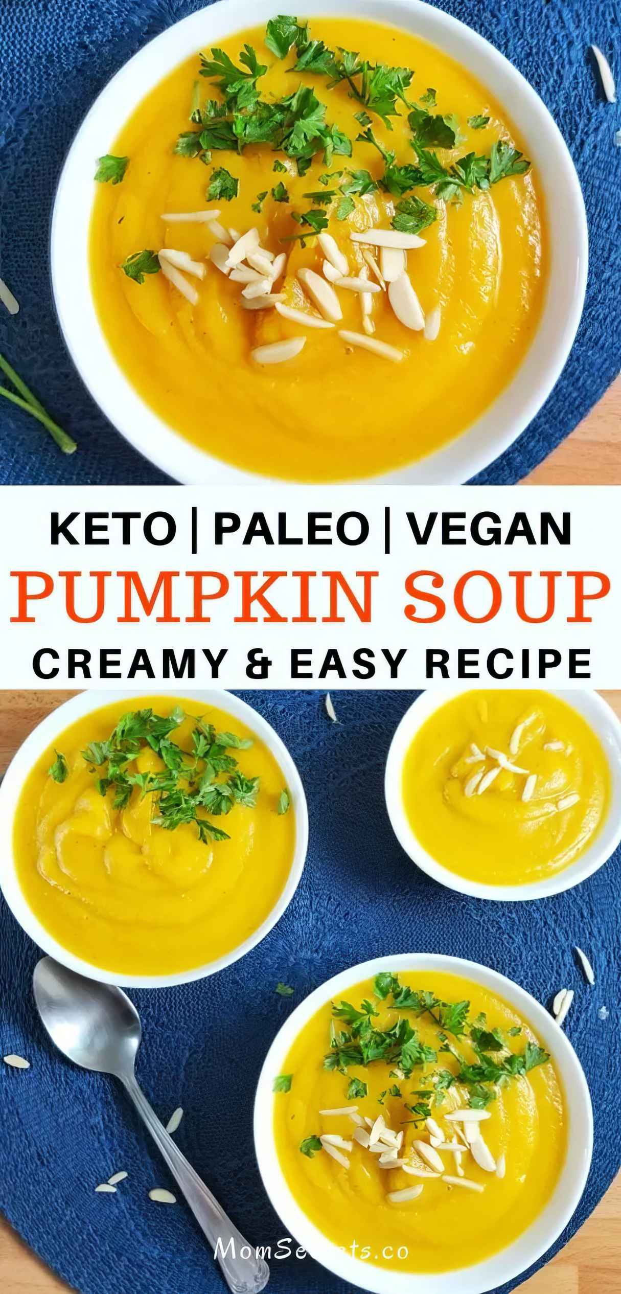 Keto Butternut Pumpkin Soup - Healthy, Easy & Vegan Recipe