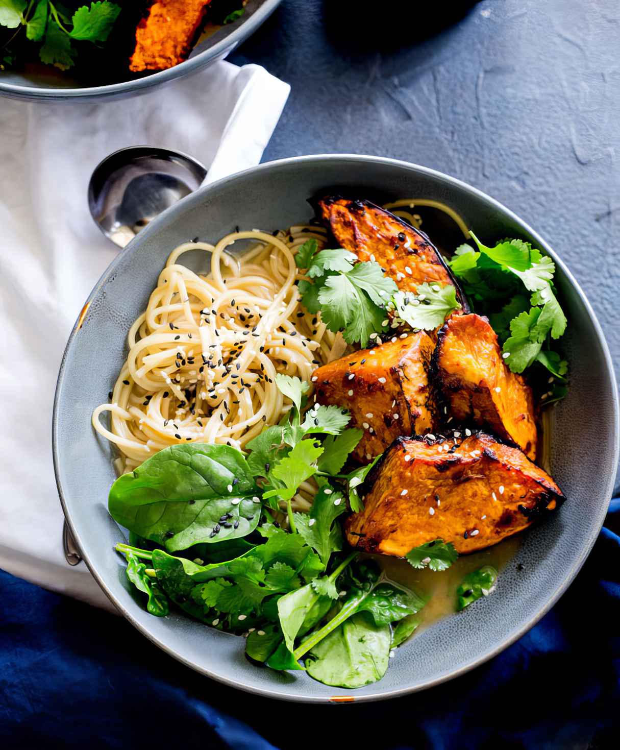 Miso Ramen with Roast Pumpkin