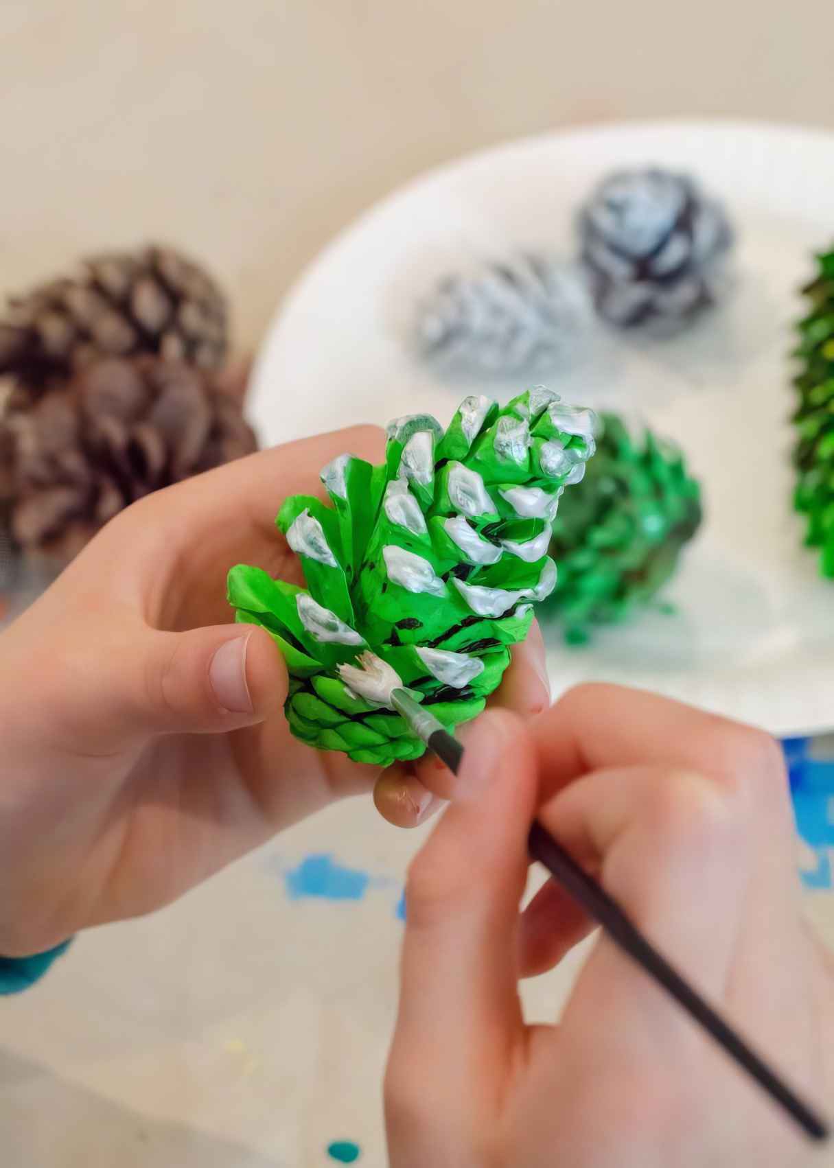 Handmade Christmas Decorations - Pine Cone Trees
