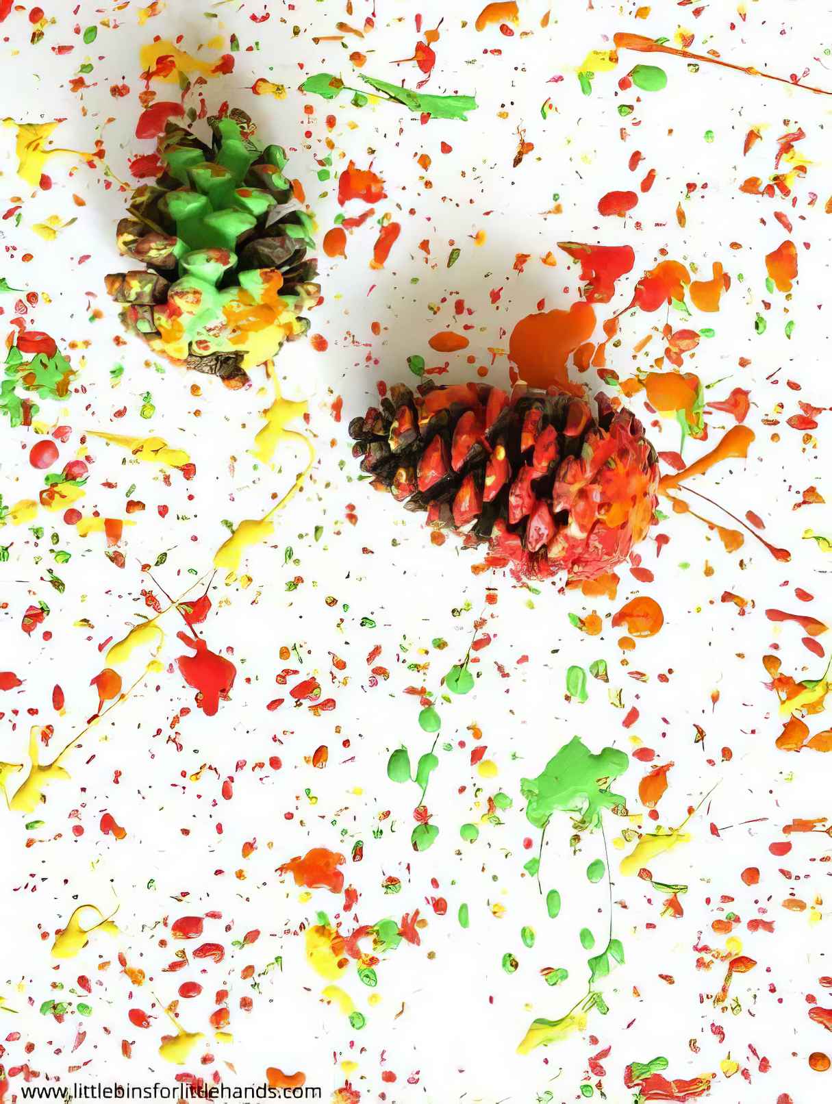 Pinecone Painting – Process Art with Nature!