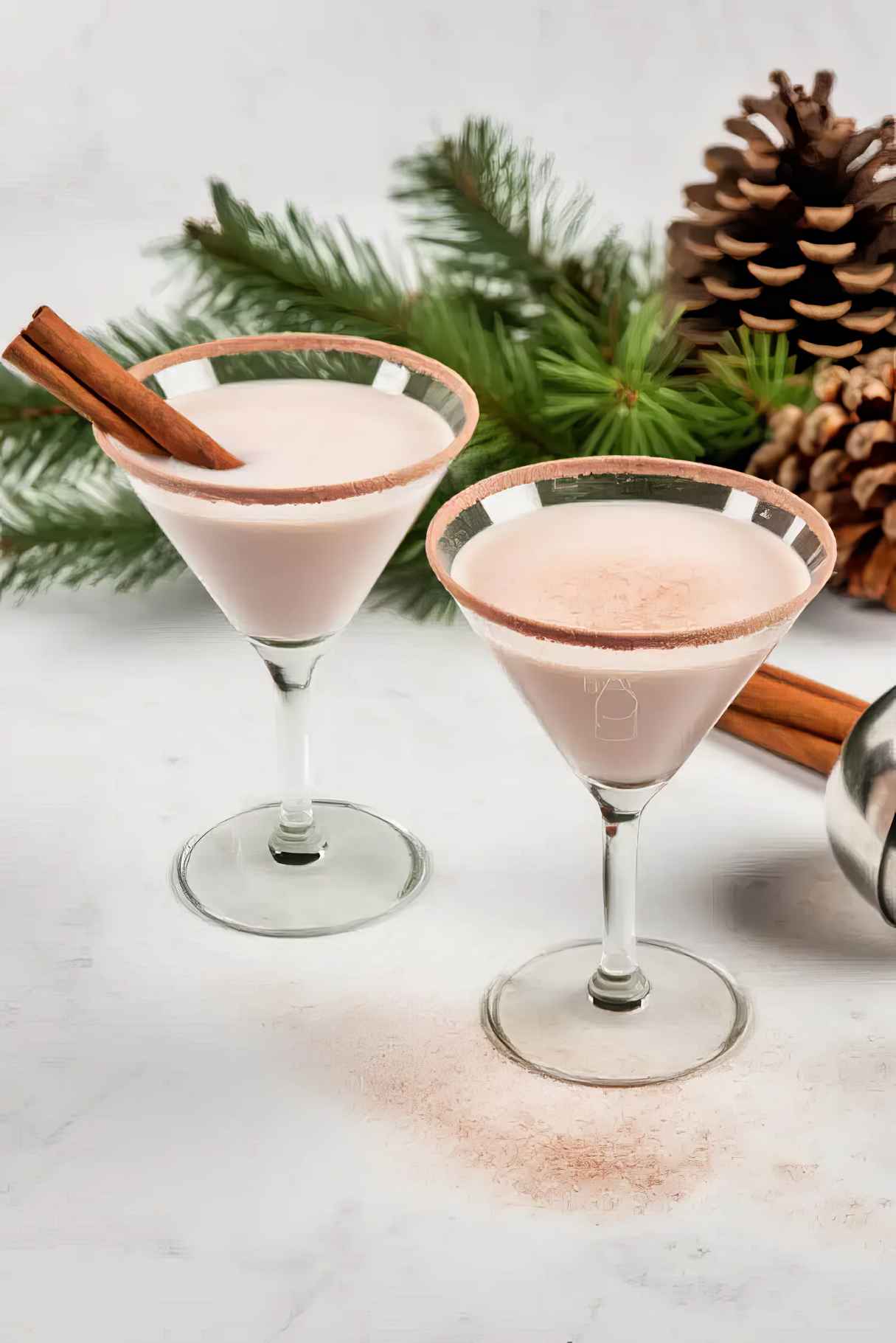 Eggnog Martini - Garnish Christmas Table!
