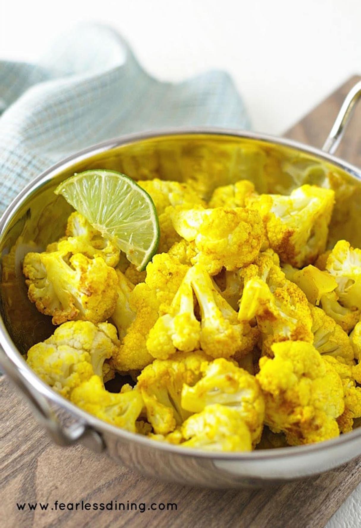 Quick and Easy Curry Turmeric Roasted Cauliflower