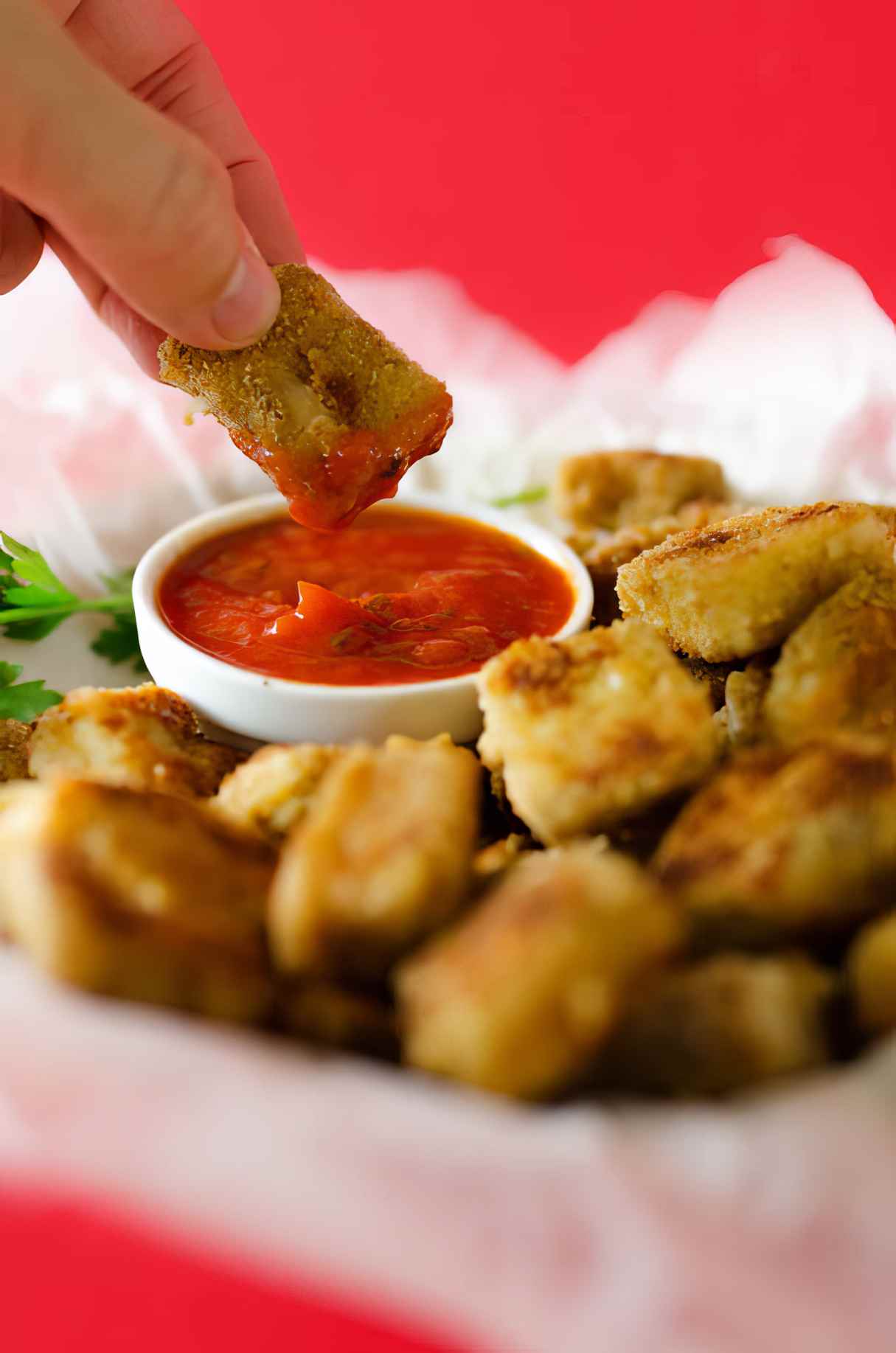 Eggplant Parmesan Poppers