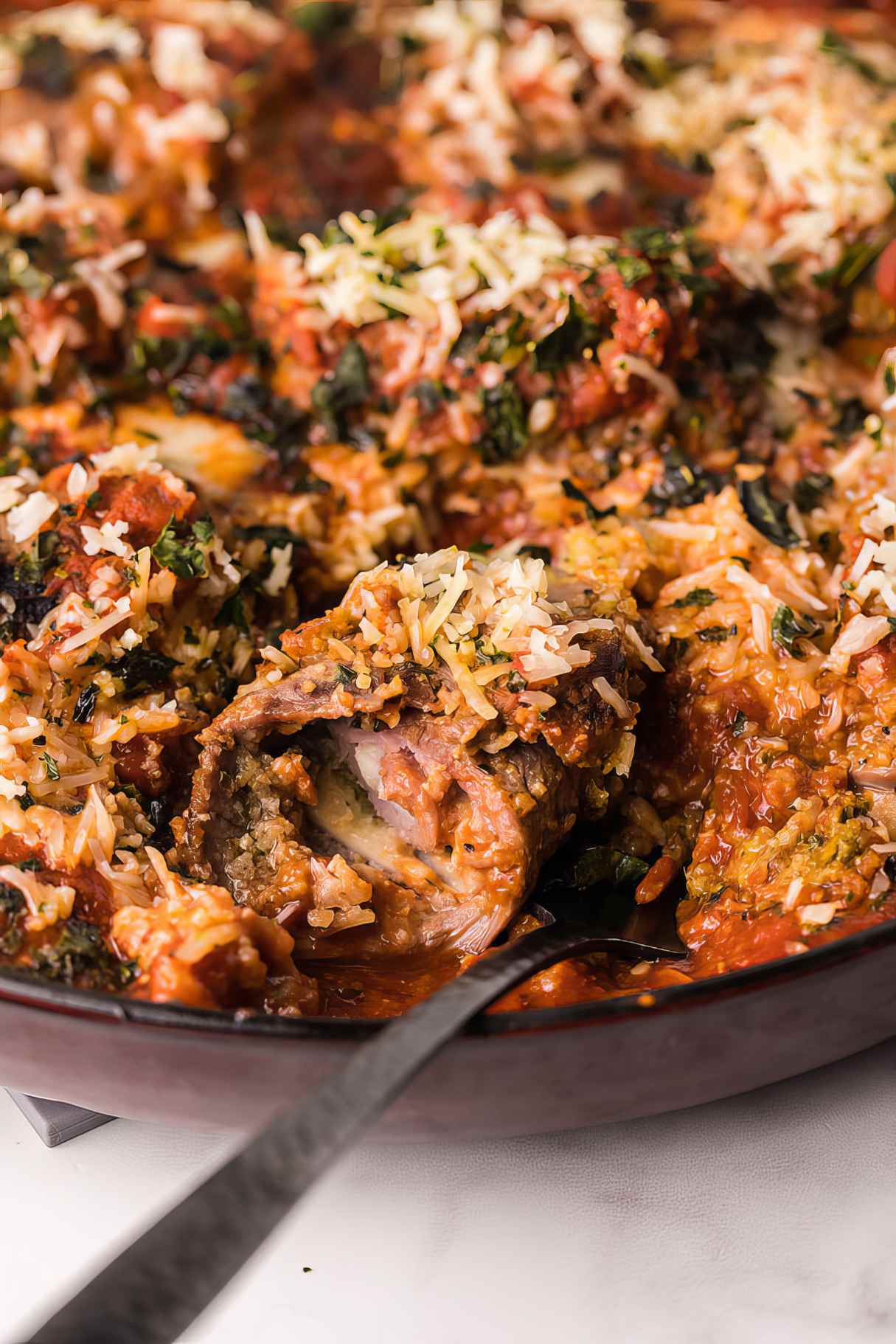 Italian Beef Braciole Stuffed Beef Roll
