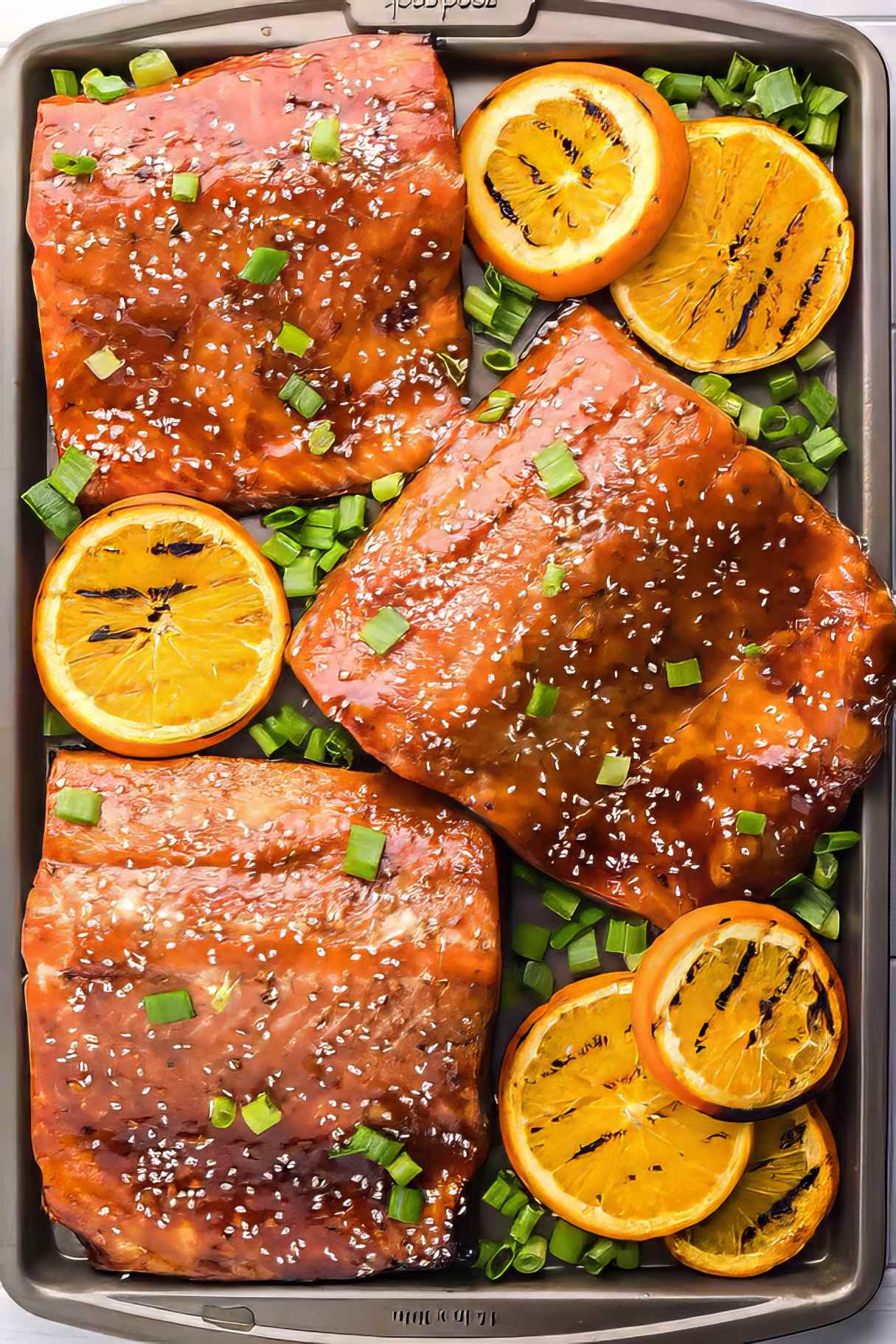Orange BBQ Salmon with Foil Packet Garlic Soy Vegetables