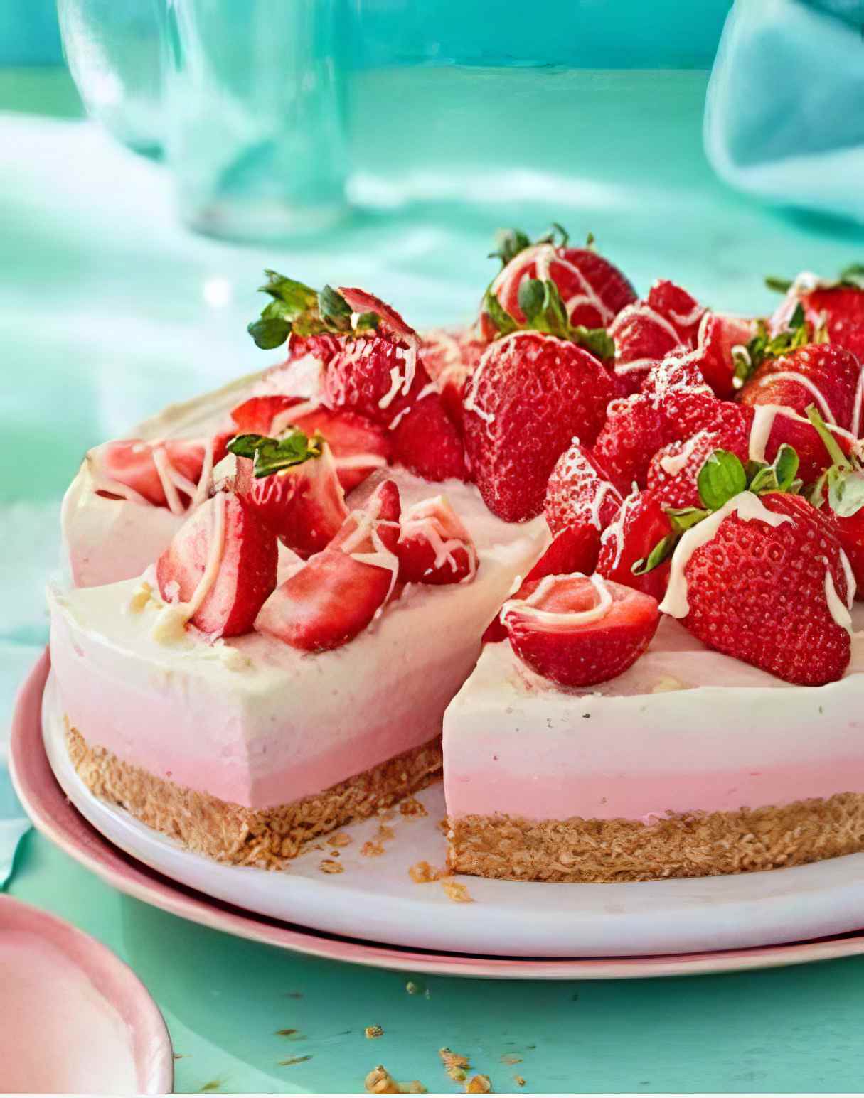 Triple-layered Berry Cheesecake
