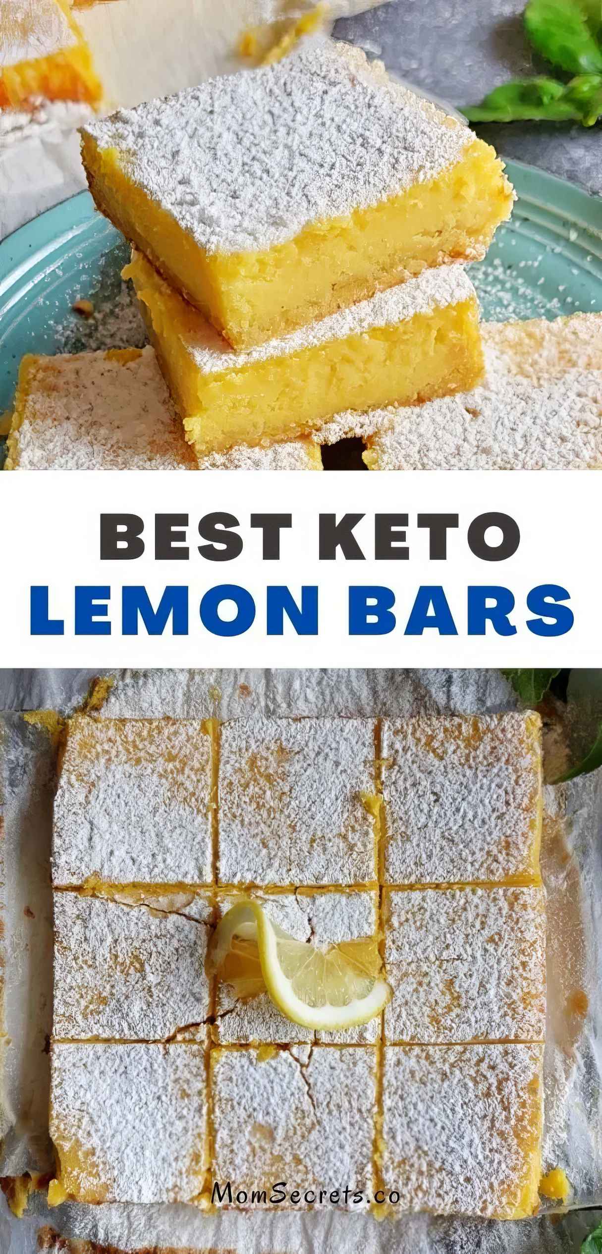 Best Lemon Bars - Easy Keto Low Carb Summer Lemony Treat