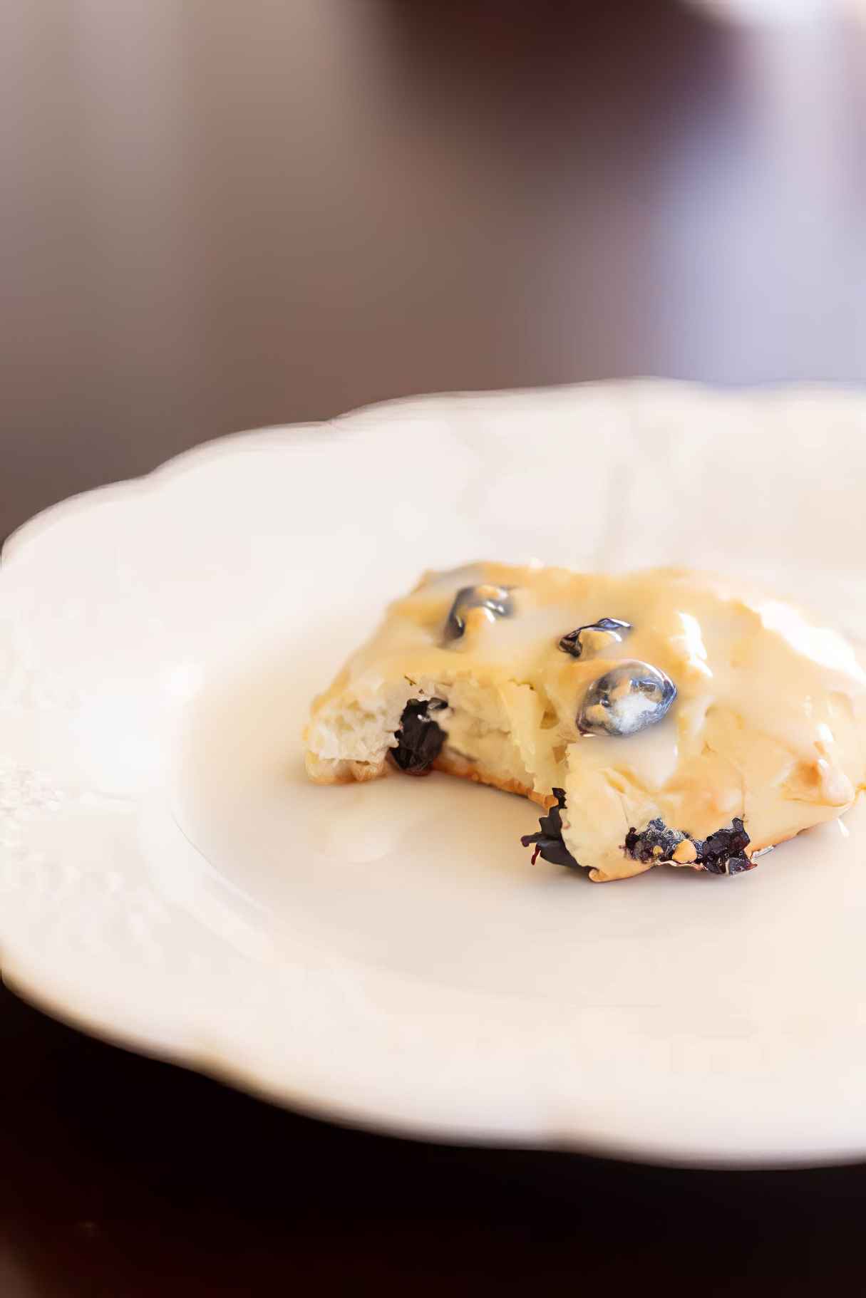 Blueberry Biscuits with Lemon Glaze