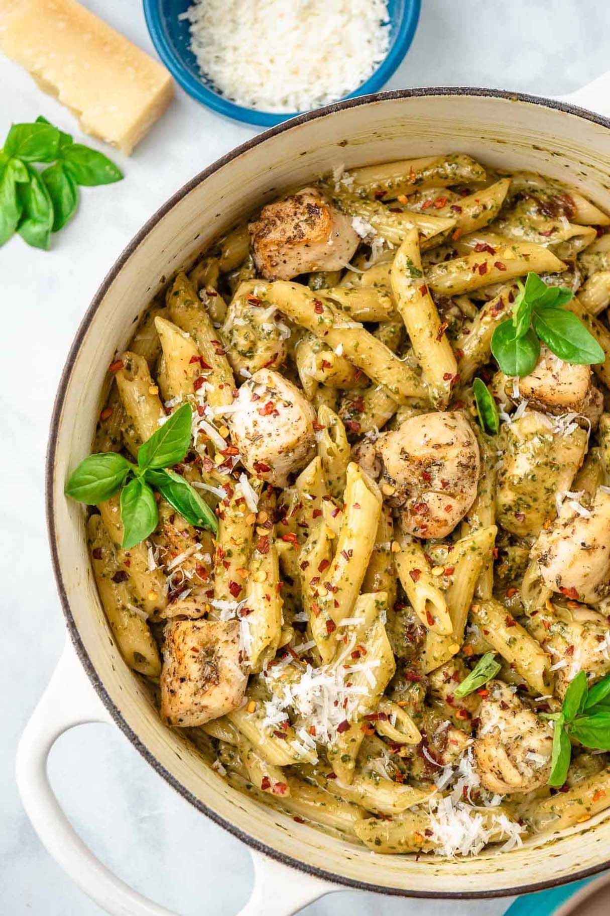 Creamy Chicken Pesto Pasta Recipe