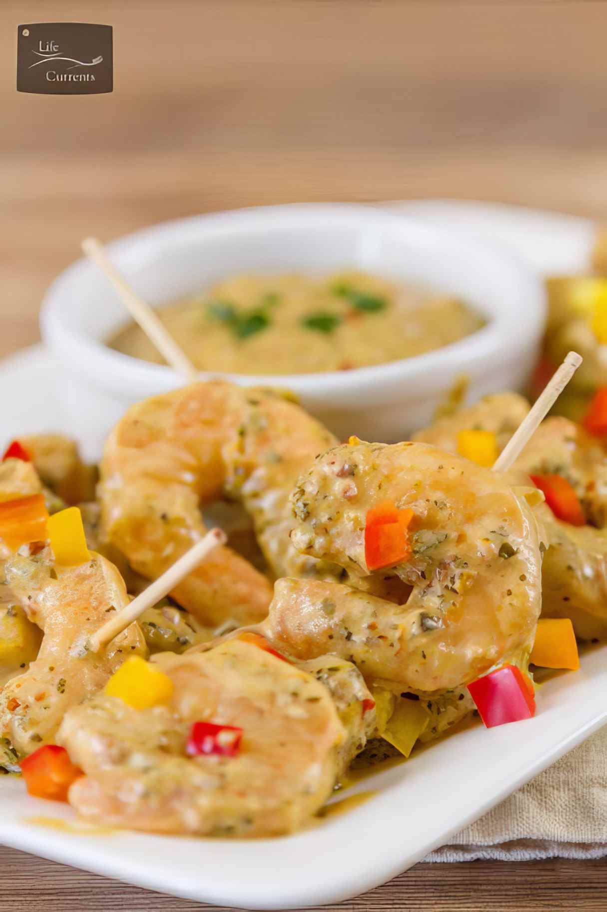 Creamy Pesto Shrimp Appetizer