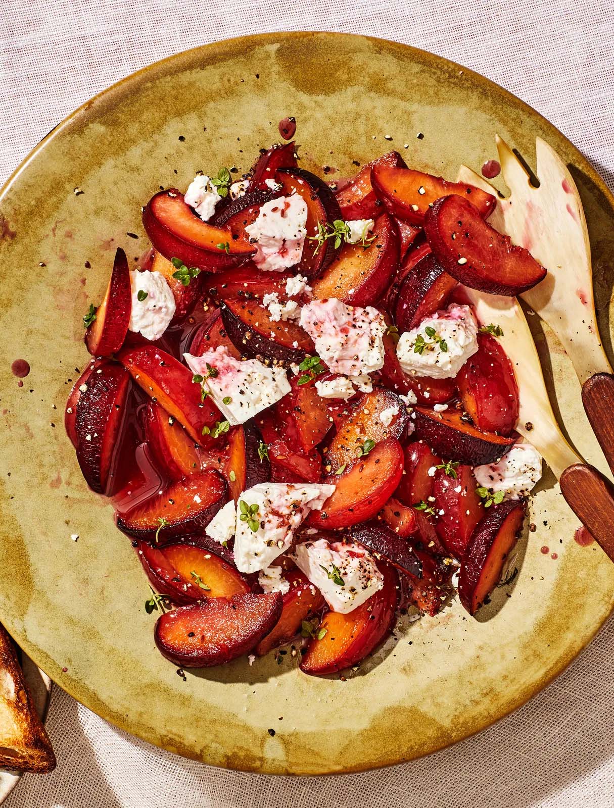 Jammy Cumin Plums and Feta Salad
