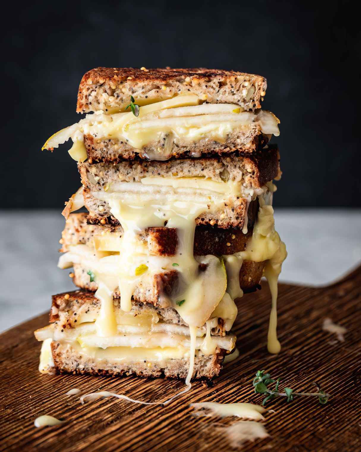 Brie & Pear Grilled Cheese Sandwich