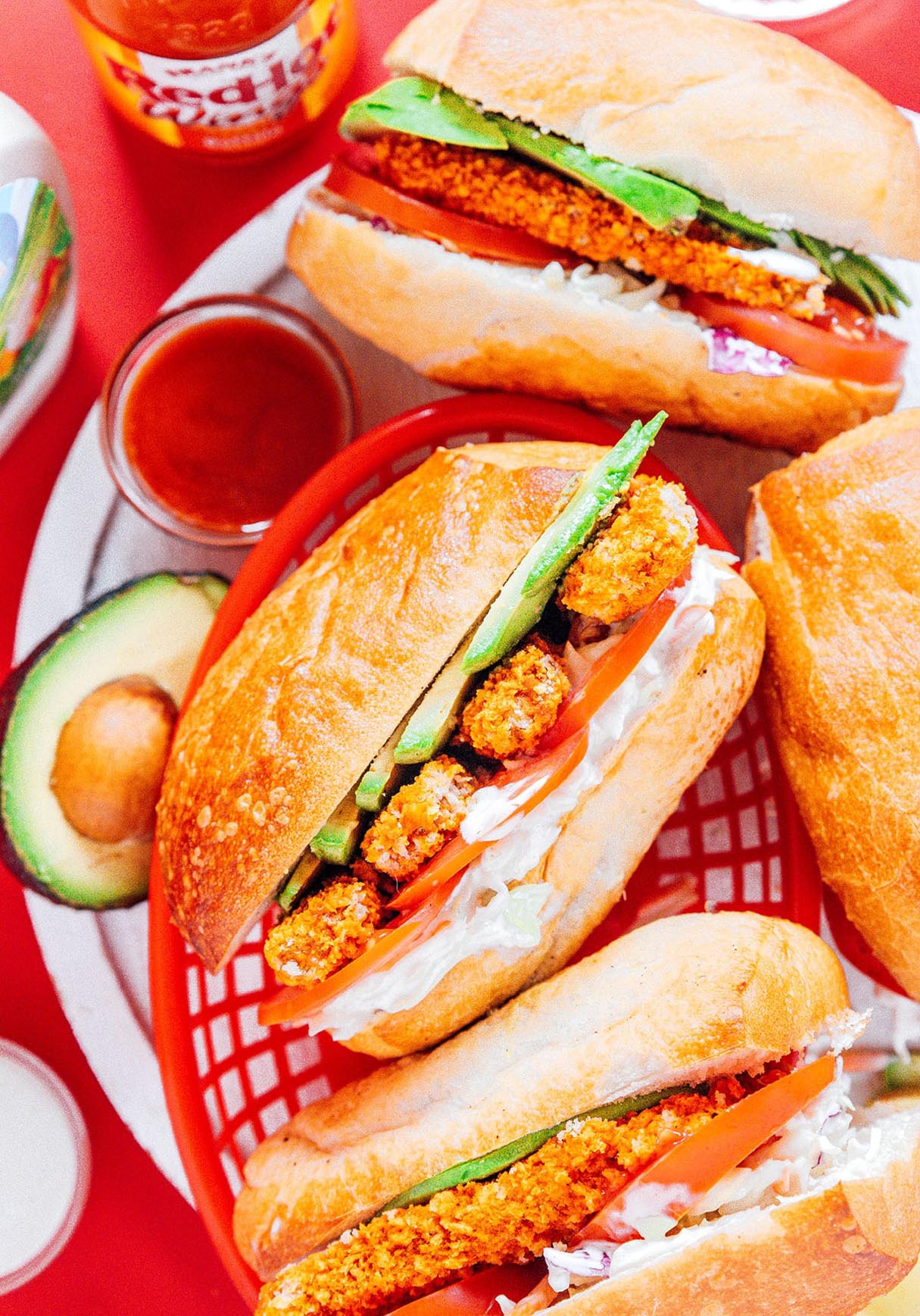 Buffalo Tempeh Sandwiches