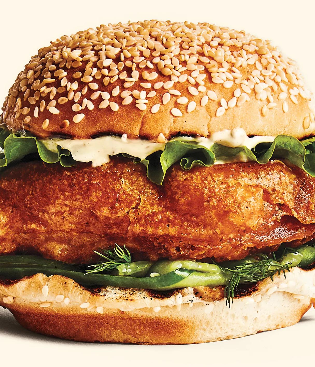 Fried Fish Sandwiches with Cucumbers and Tartar Sauce
