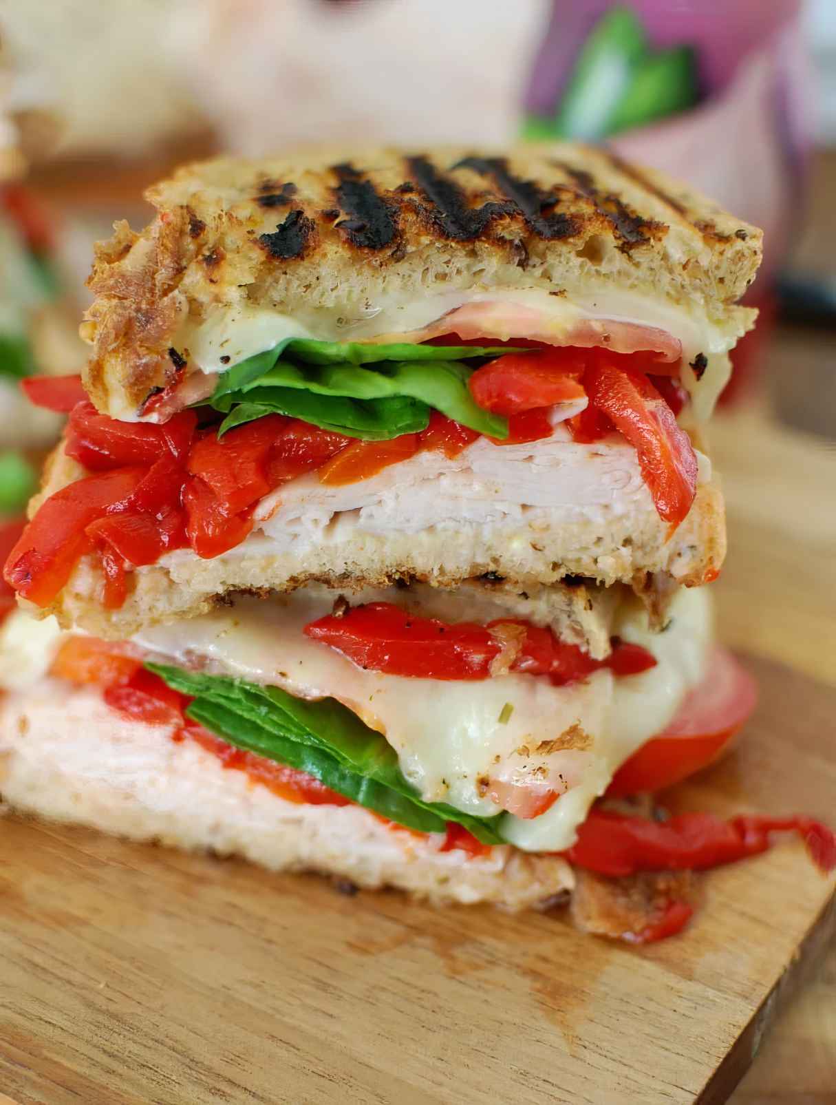 Mediterranean Turkey Hummus Panini
