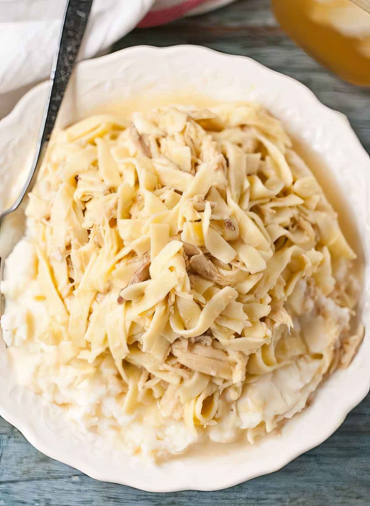 Amish Chicken and Noodles in the Slow Cooker