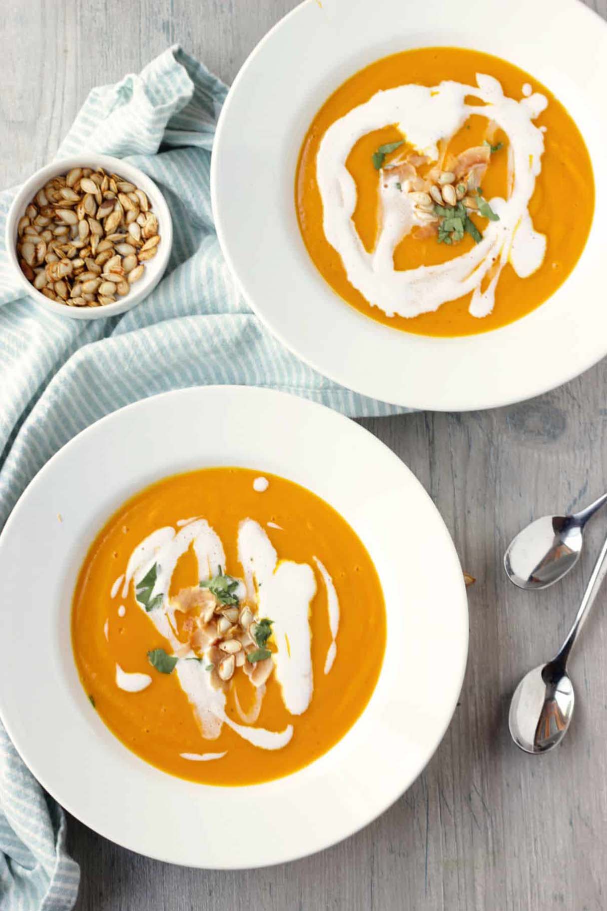 Butternut Squash Soup with Coconut and Ginger