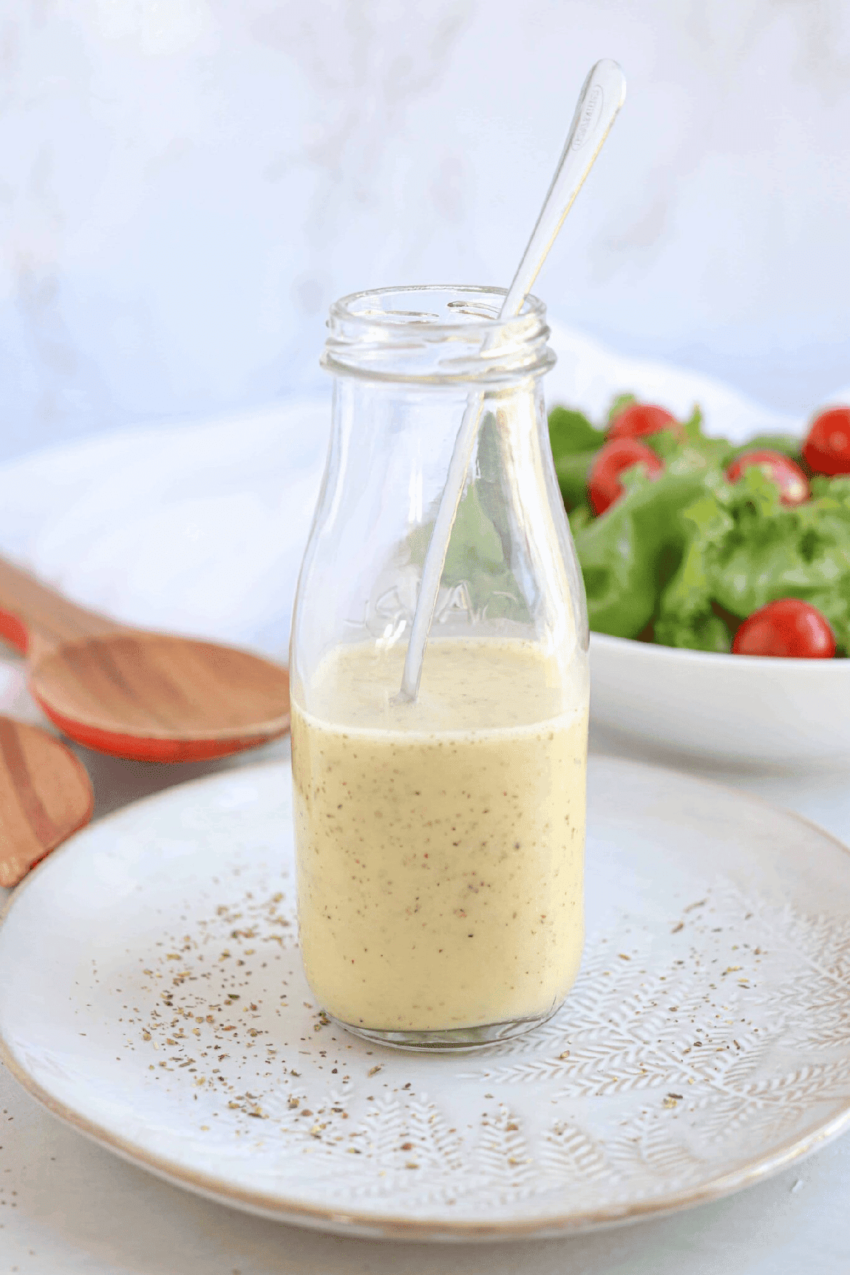 Creamy, Zesty, and Full of Garlic Flavor Vegan Greek Salad Dressing!