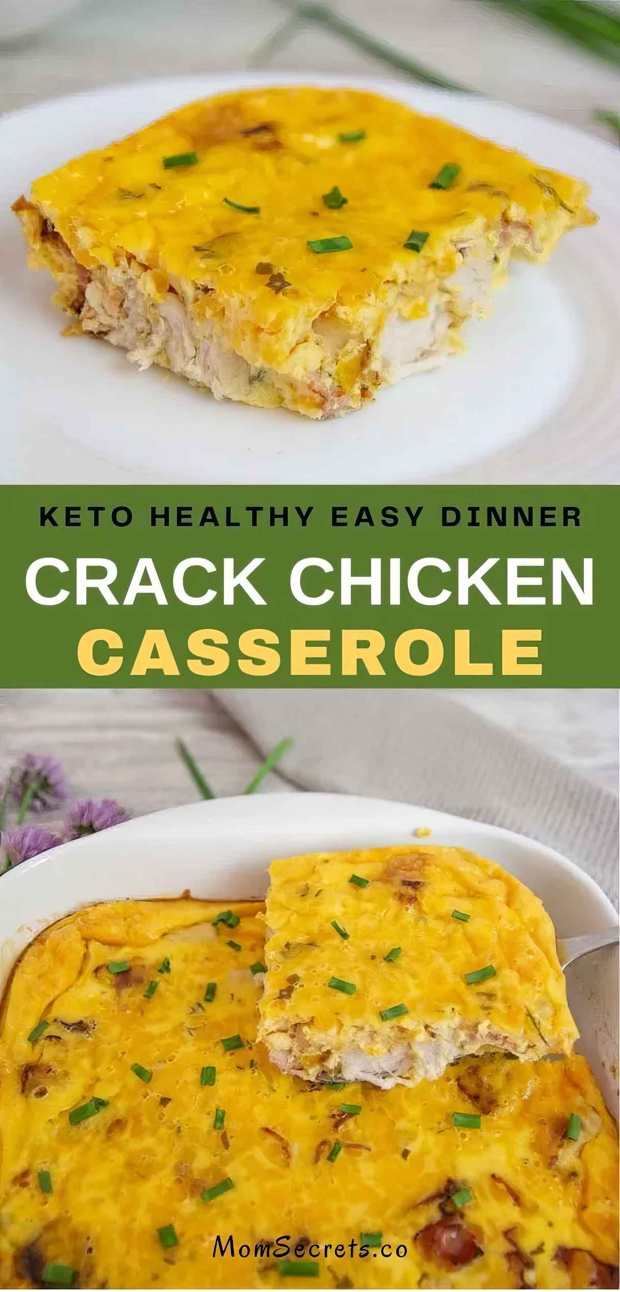 Keto Crack Shredded Chicken Casserole