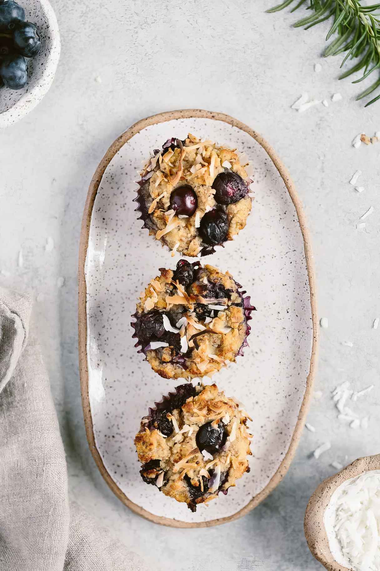 Blueberry Muffins with Almond and Coconut Flours