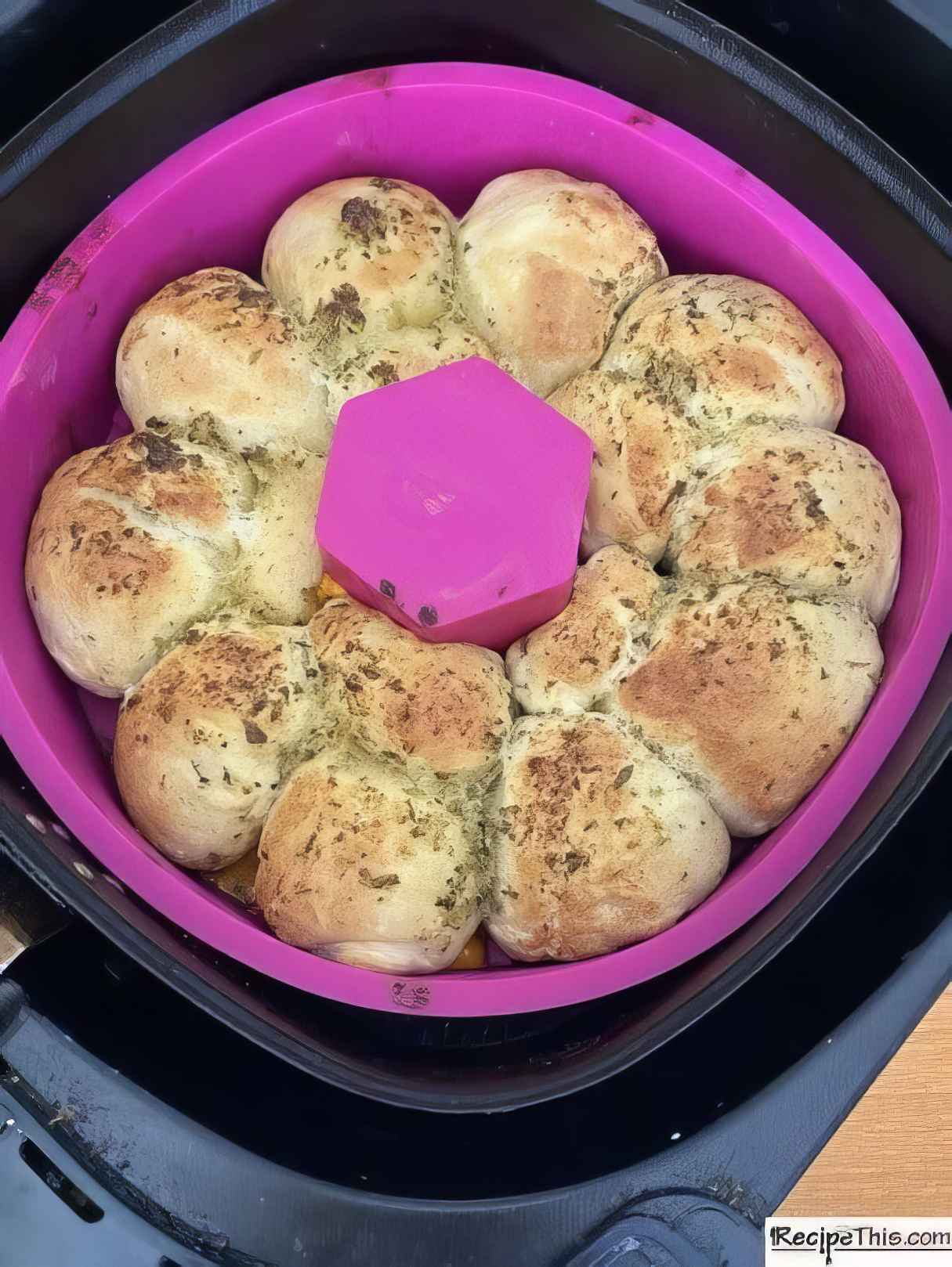 Bread Machine Garlic Bread Pull Apart Rolls
