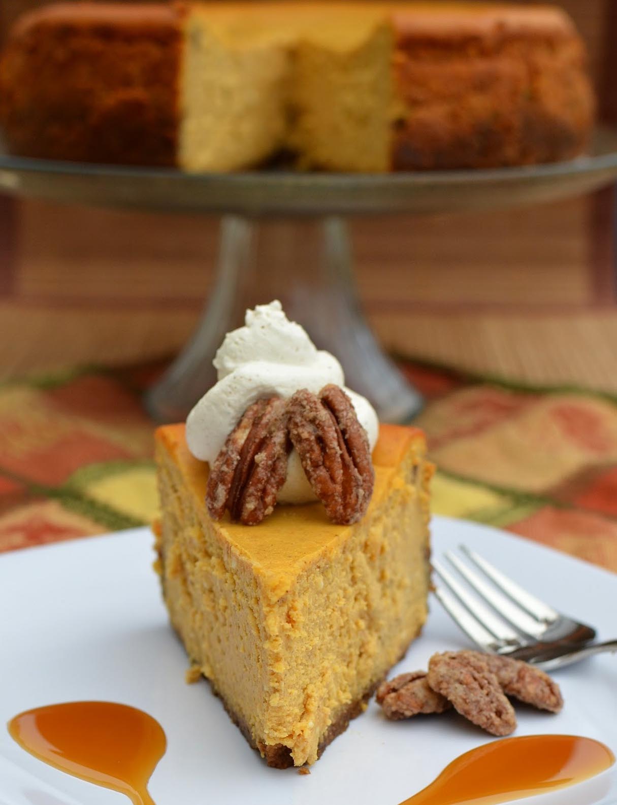 Caramel Pumpkin Gingersnap Cheesecake