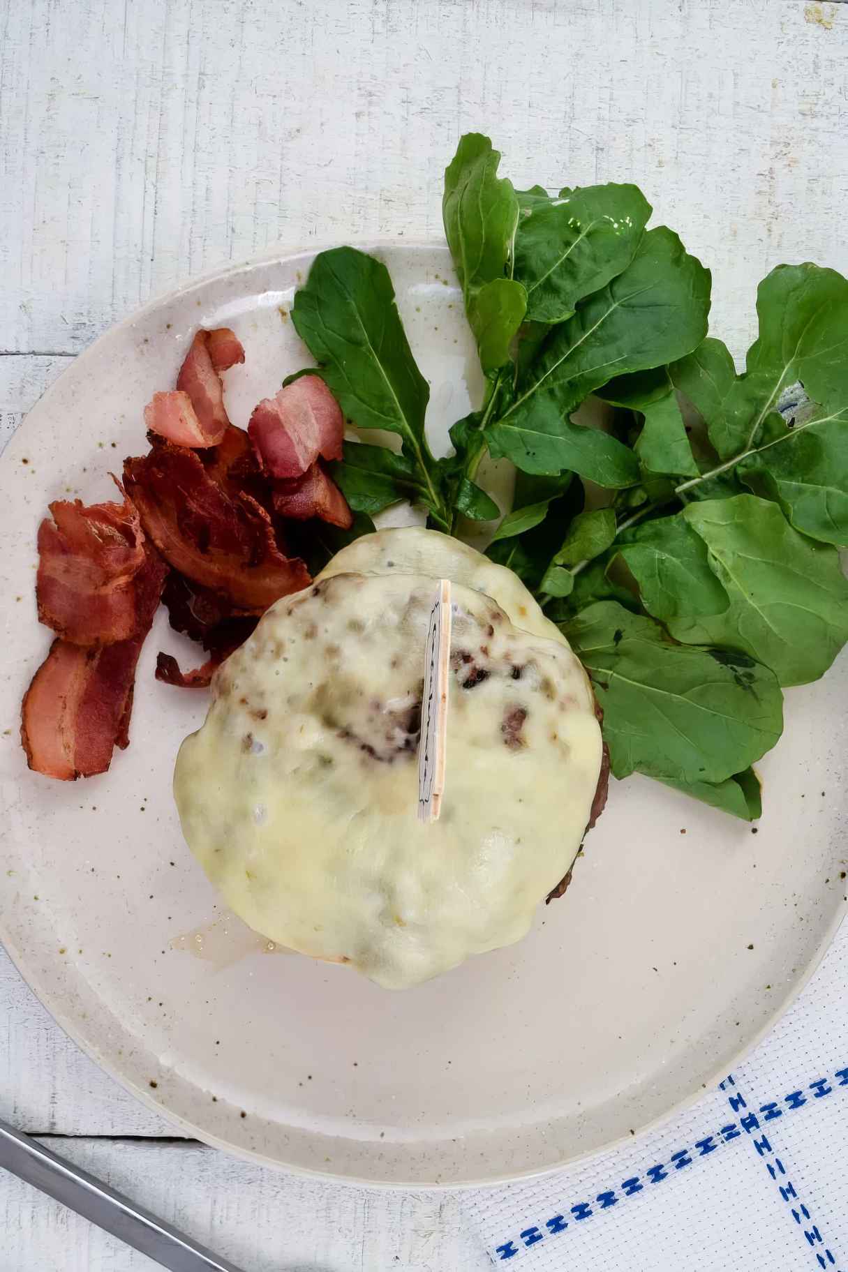 Keto Air Fryer Double Cheeseburger