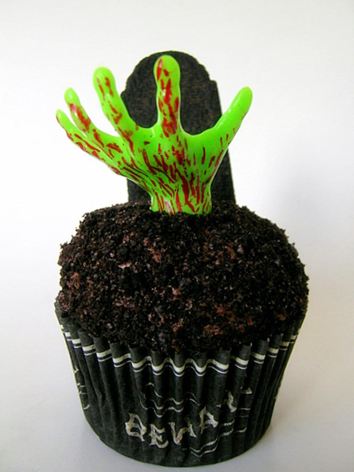 Scary Zombie Halloween Cupcakes