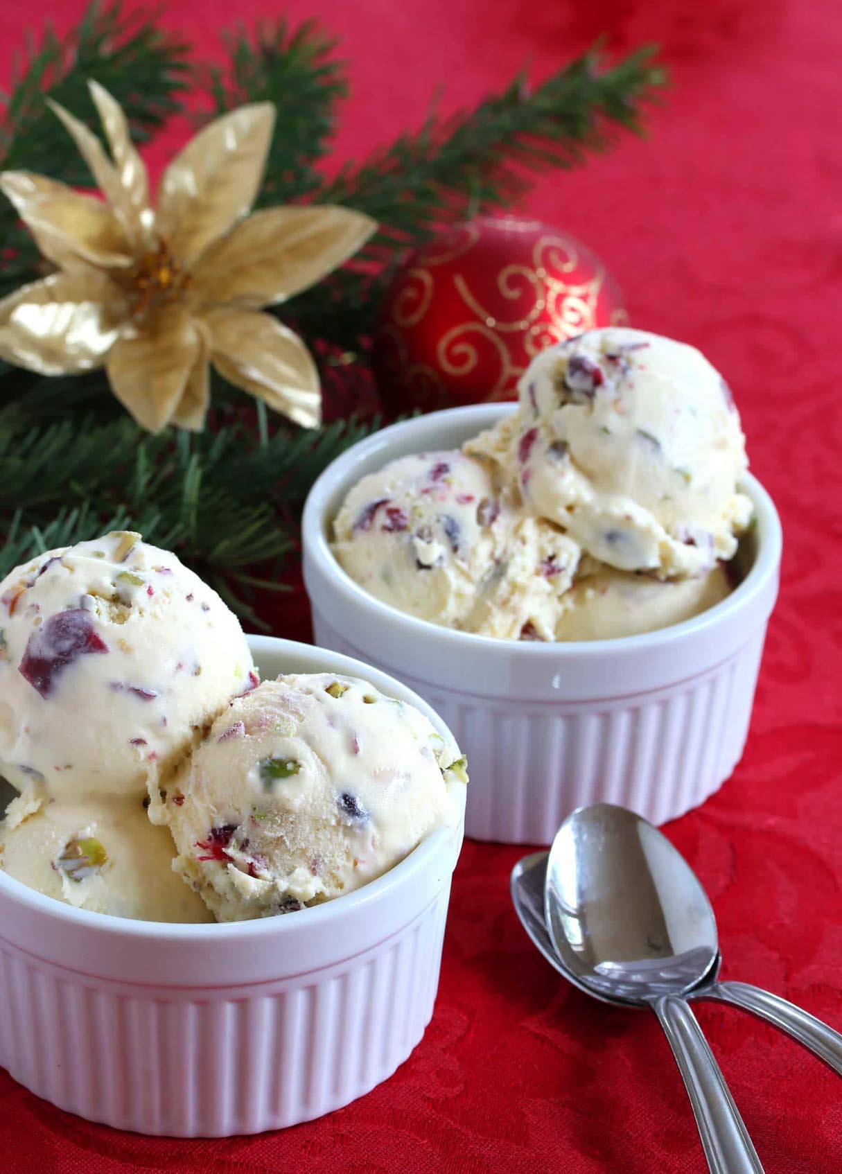White Chocolate and Cranberry Ice Cream