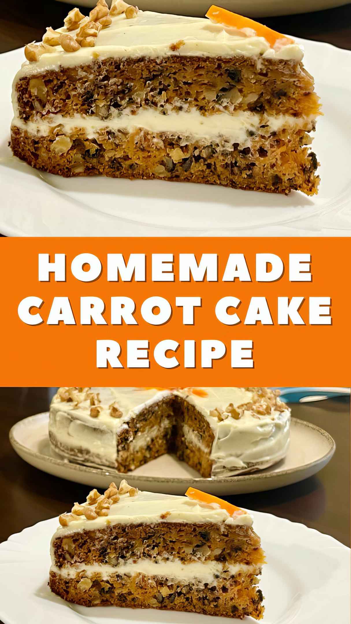 Homemade Carrot Cake Recipe with Walnuts and Applesauce