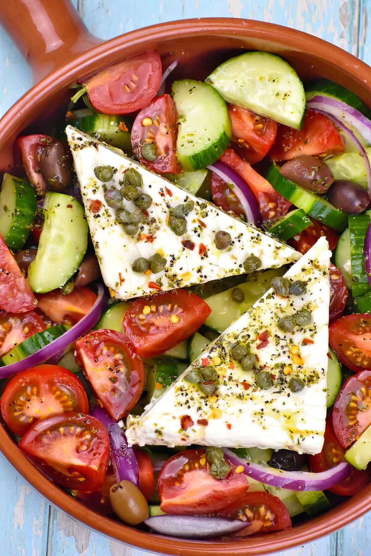 Horiatiki - Traditional Greek Salad Recipe