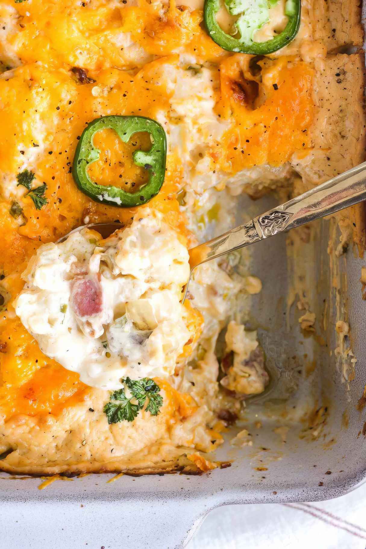 Jalapeno Popper Cauliflower Casserole