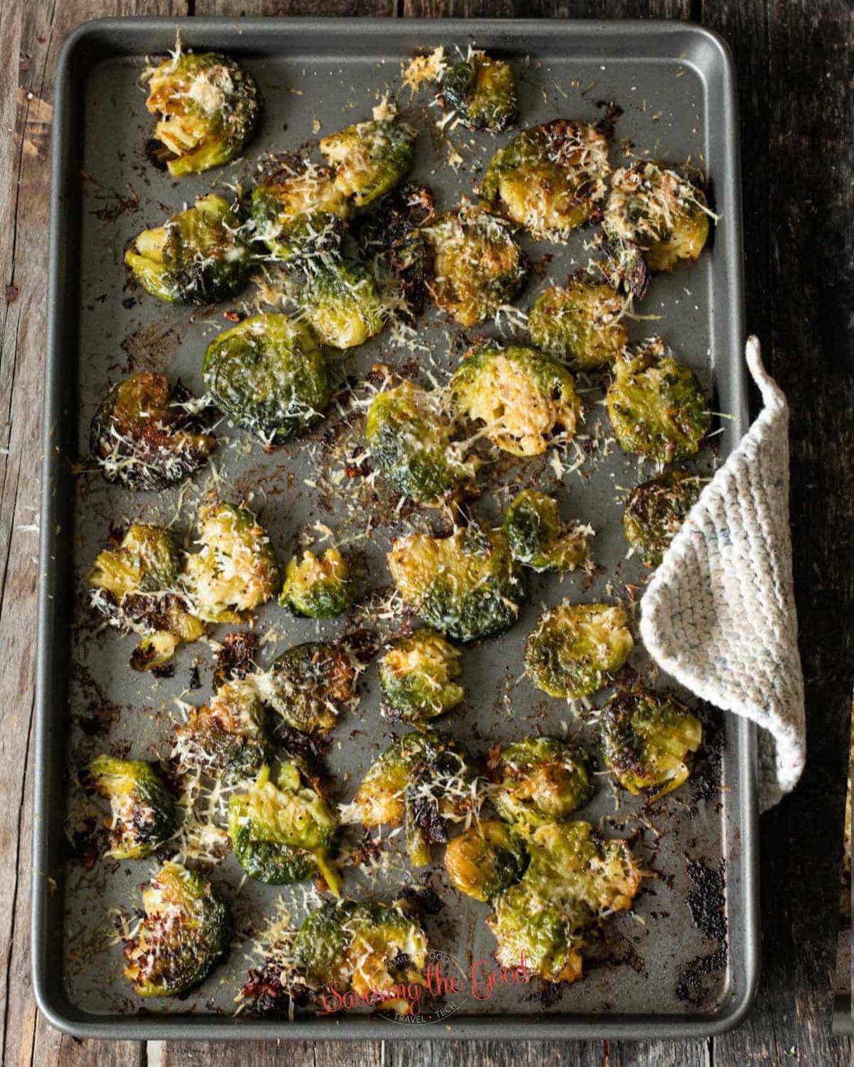 Smashed Brussels Sprouts - Best Lamb Chops Side!
