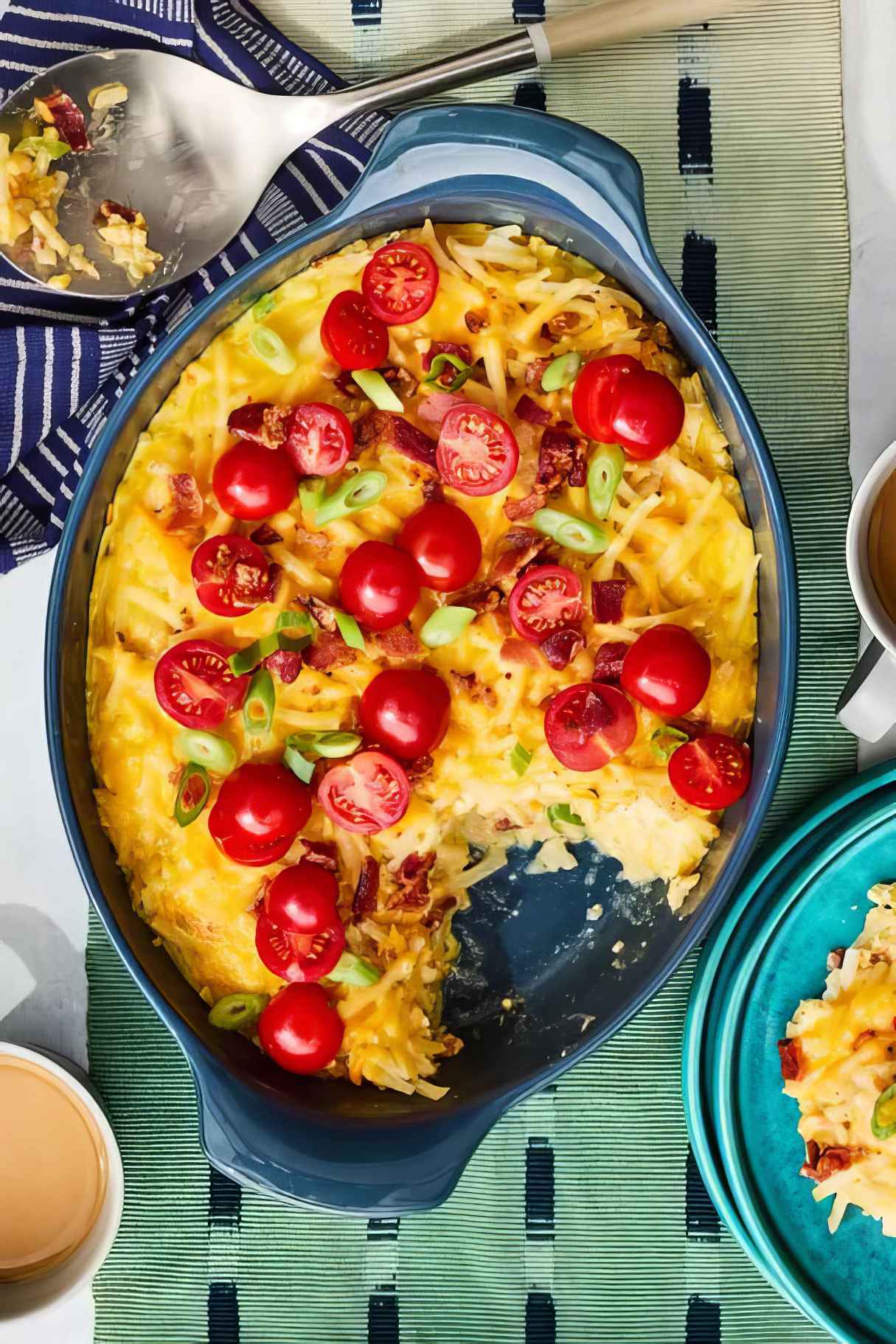 Deep-Dish Loaded Hash Brown Cheese Breakfast Casserole