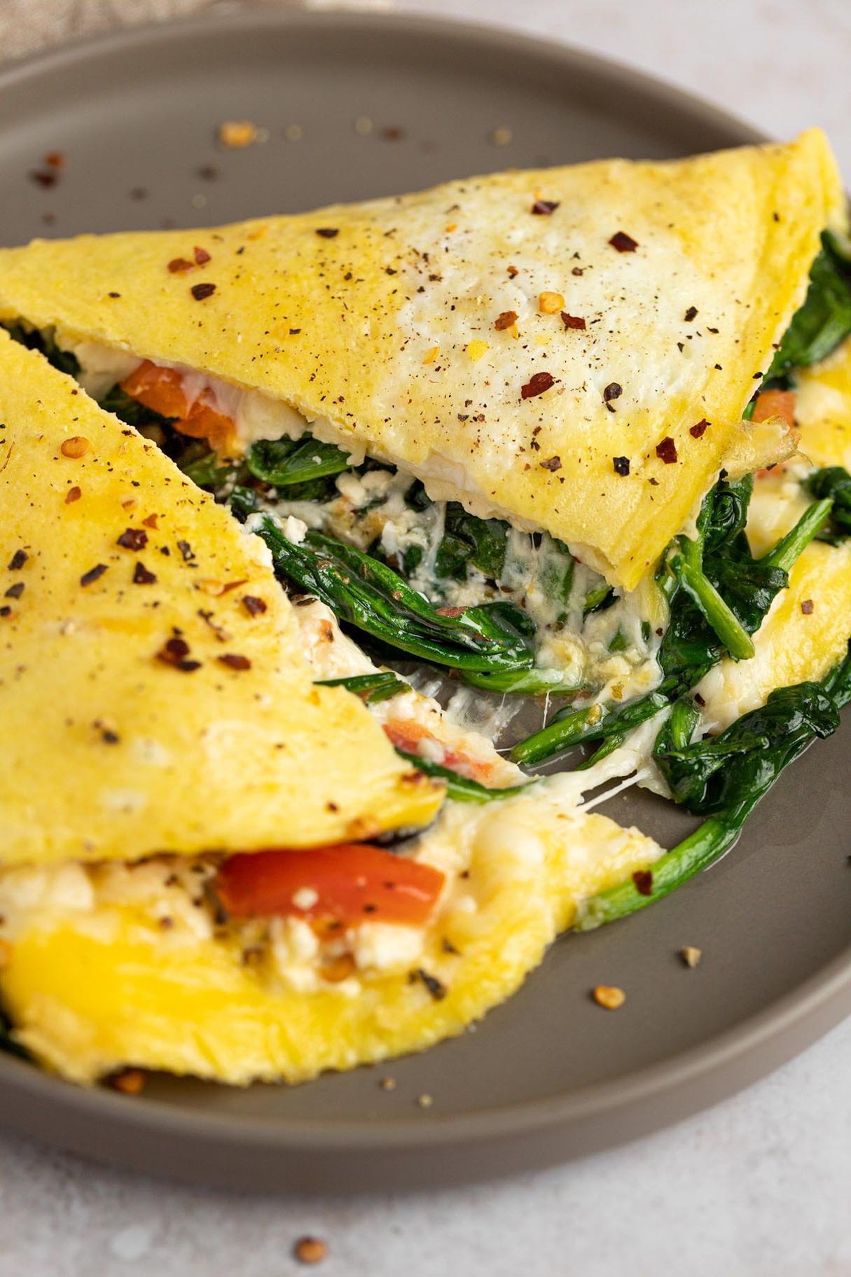 Spinach Feta Omelette