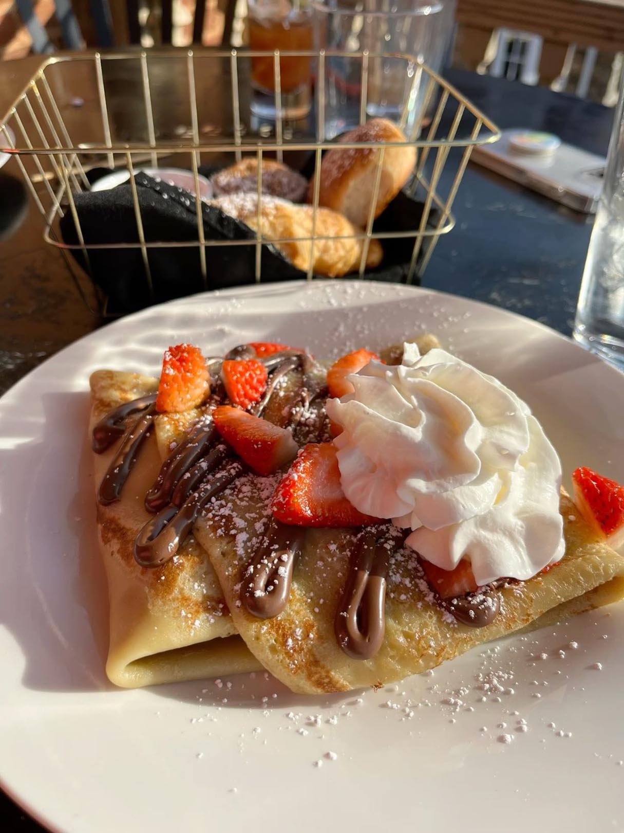 Nutella Crepes with Strawberries