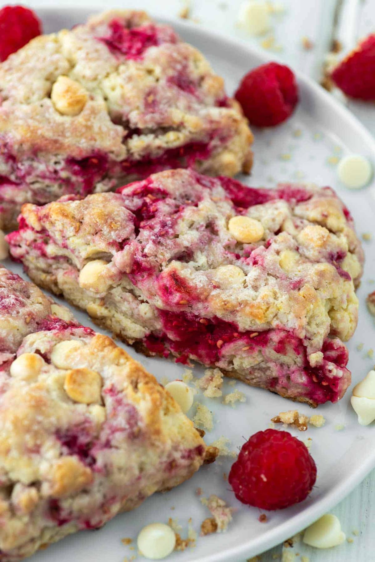 White Chocolate Raspberry Scones