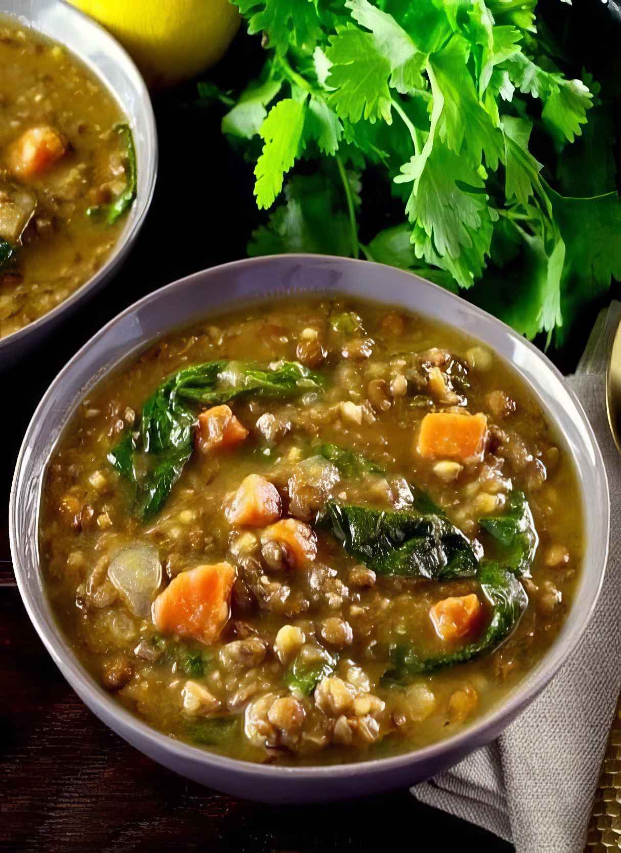 Lentil Spinach Soup - a Bowl of Surprises