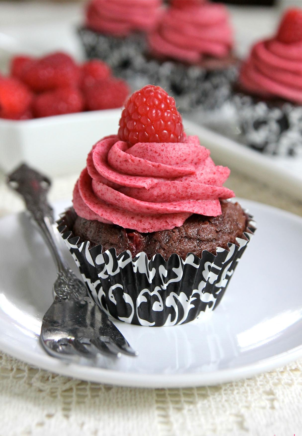 Raspberry Chocolate Cupcakes
