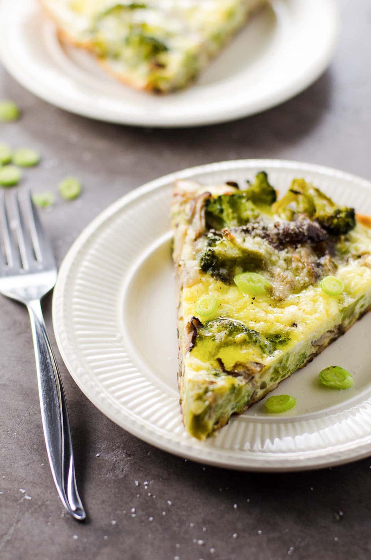 Savory Broccoli Frittata with Shiitake Mushrooms