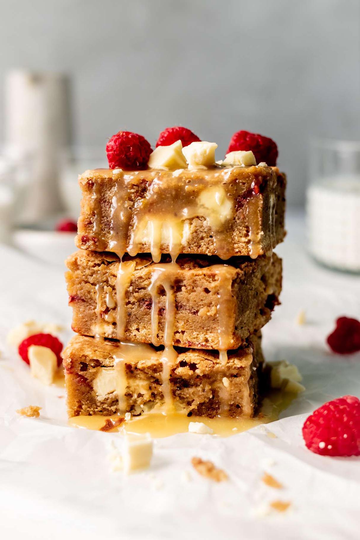 White Chocolate and Raspberry Blondies
