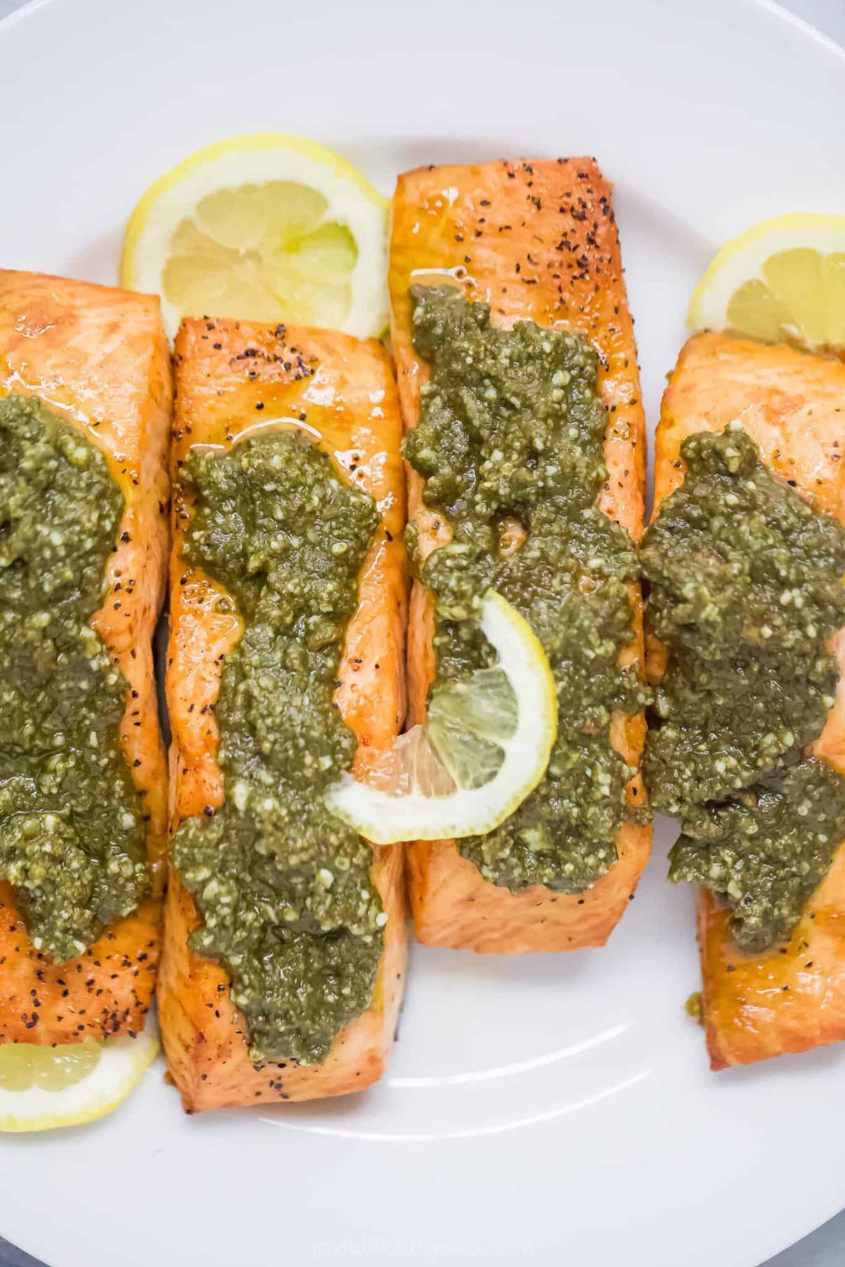 Air Fryer Pesto Salmon - Ready in 15 Minutes!